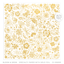 Cocoa Vanilla  BLOOM & GROW – SPECIALTY PAPER WITH GOLD FOIL  