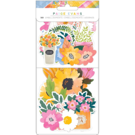 Paige Evans Garden Shoppe Ephemera Cardstock Die-Cuts Floral  