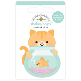 Doodlebug Shaker-Pops 3D Stickers Curious Kitty  