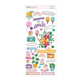 Shimelle Reasons To Smile Cardstock Stickers 6"X12" 72 Pieces   