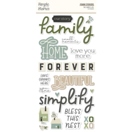 Simple Stories The Simple Life Foam Stickers 49/Pkg 