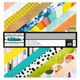 Vicki Boutin Mixed Media Paper Pad 12"X12" 48/Pkg Double-Sided Printed 