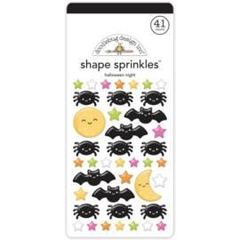 Doodlebug Sprinkles Adhesive Enamel Shapes Halloween Night, Hey Pumpkin  