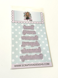 Scrapdiva Summer Words #3 preorder