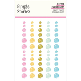 Simple Stories Crafty Things Enamel Dots Glitter  