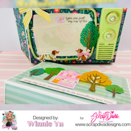 Scrapdiva 3D TV Box Die Set  preorder