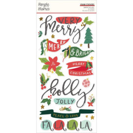 Simple Stories Santa's Village Stickers Foam  