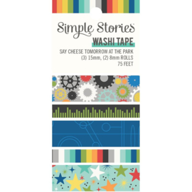 Simple Stories Washi Tape 5/Pkg Say Cheese Tomorrow At The Park  