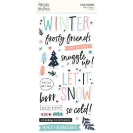Simple Stories Winter Wonder Foam Stickers 51/Pkg  