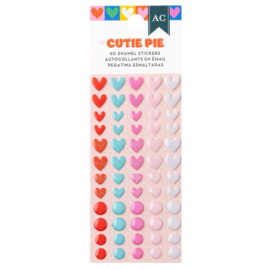American Crafts Cutie Pie Enamel Dot Stickers 60/Pkg Iridescent Glitter