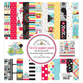 Doodlebug Double-Sided Paper Pack 12"X12" 12/Pkg Fun At The Park  