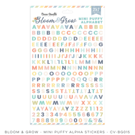 Cocoa Vanilla BLOOM & GROW – MINI PUFFY ALPHABET STICKERS  