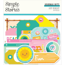 Simple Stories Just Beachy Bits & Pieces Die-Cuts 34/Pkg Journal  