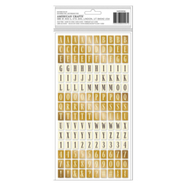 Crate Paper Moonlight Magic Thickers Stickers 300/Pkg Inspired - Alpha - Gold Foil   