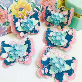 Scrapdiva Stitched Layered Butterfly Bow Set