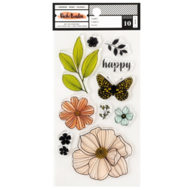 Vicki Boutin Mixed Media Acrylic Stamps Floral 