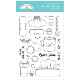 Doodlebug Clear Doodle Stamps Happy Healing PREORDER