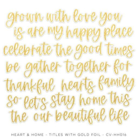 Cocoa Vanilla HEART & HOME – TITLES WITH GOLD FOIL  