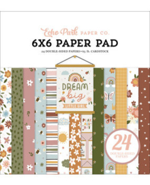 Echo Park Dream Big Little Girl 6x6 Inch Paper Pad  