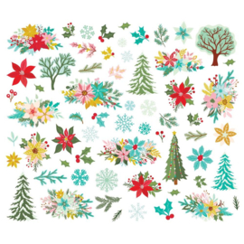 Simple Stories Snow Pine Lodge Bits & Pieces Floral  