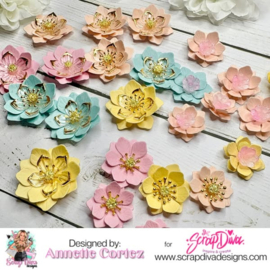 Scrapdiva Desert Rose Flower Set 