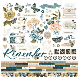 Simple Stories Remember Cardstock Stickers 12"X12"  