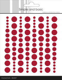 Simple and Basic Adhesive Enamel Dots Chili Red (96pcs)