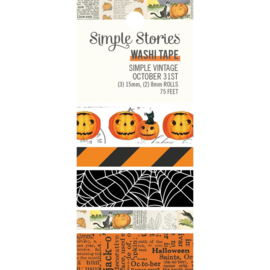 Simple Vintage October 31st Washi Tape 5/Pkg