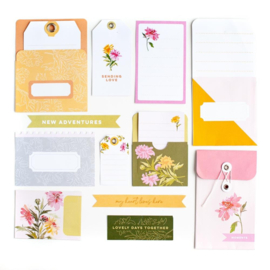 PinkFresh Journaling Bits 14/Pkg Chrysanthemum 