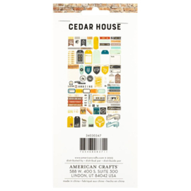 American Crafts Cedar House Ephemera Die-Cuts 70/Pkg Journaling, Gold Foil 