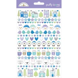 Doodlebug Puffy Stickers Snow Much Fun Icons  