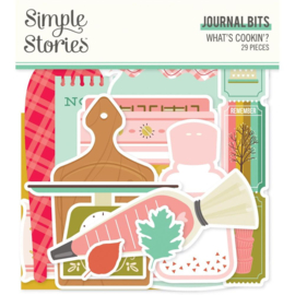 Simple Stories What's Cookin'? Bits & Pieces Die-Cuts 29/Pkg Journal   