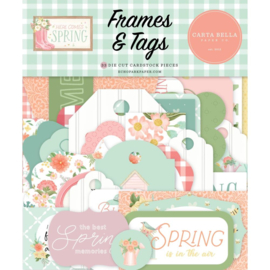 Carta Bella Cardstock Ephemera 33/Pkg Frames & Tags, Here Comes Spring