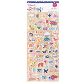 Shimelle Main Character Energy Stickers 60/Pkg Mini Puffy 