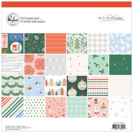 PinkFresh Studio Double-Sided Paper Pack 12"X12" 12/Pkg Holiday Dreams  