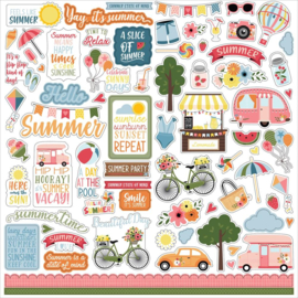 Echo Park Here Comes The Sun Cardstock Stickers 12"X12" Elements
