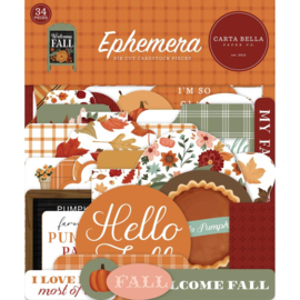 Carta Bella Cardstock Ephemera 33/Pkg Icons, Welcome Fall