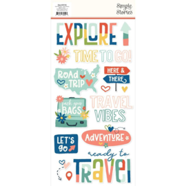 Simple Stories Pack Your Bags Foam Stickers 28/Pkg  