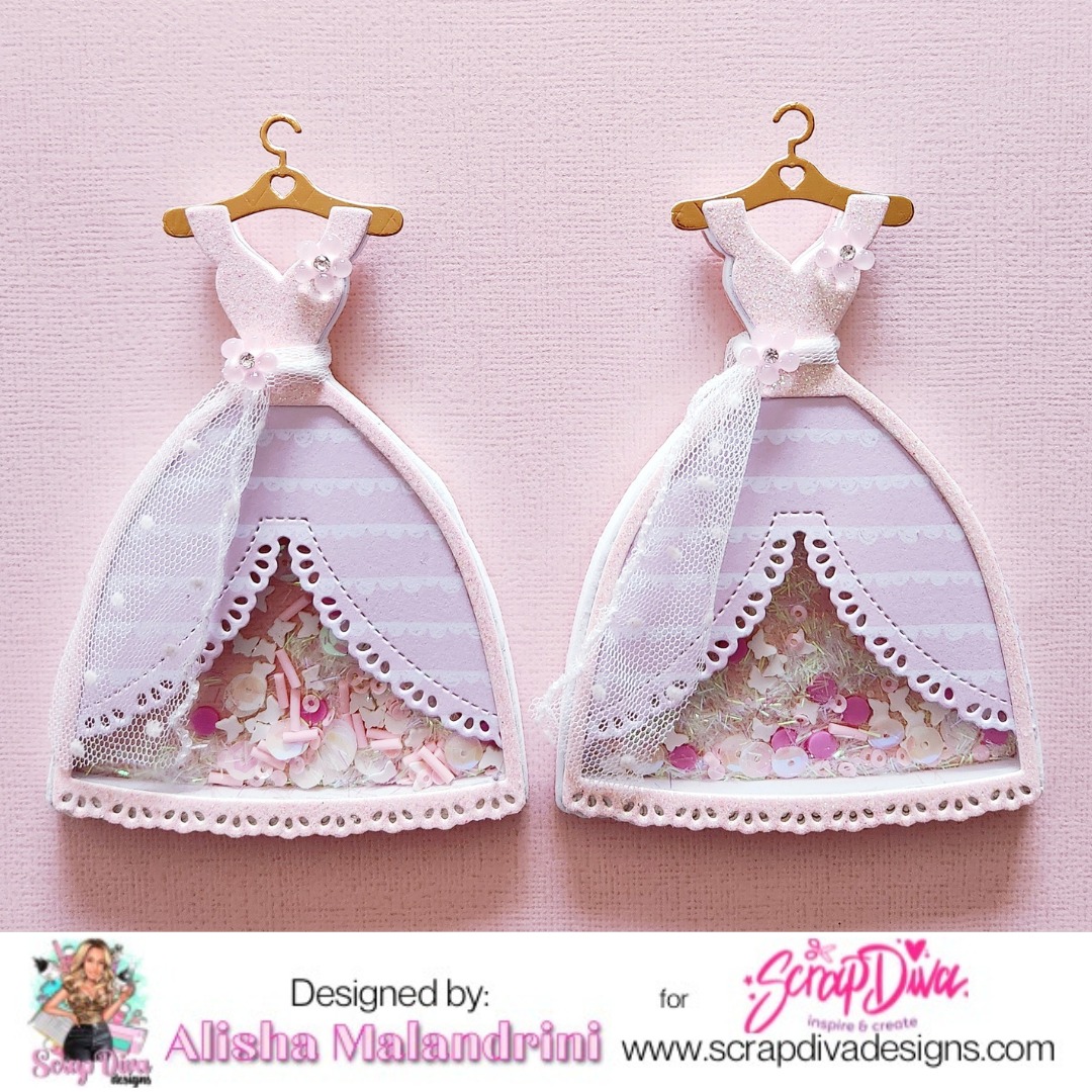Scrapdiva Wedding Dress Shaker preorder