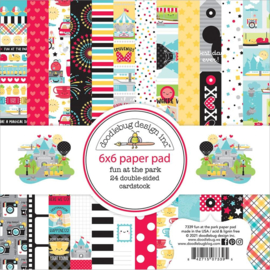 Doodlebug Double-Sided Paper Pad 6"X6" 24/Pkg Fun At The Park, 12 Designs/2 Each  