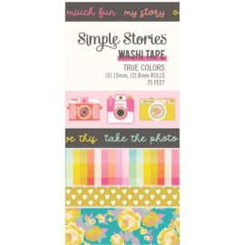 Simple Stories True Colors Washi Tape 5/Pkg  