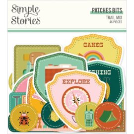 Simple Stories Trail Mix Bits & Pieces Die-Cuts 46/Pkg Patches 