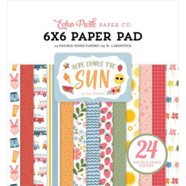 Echo Park Double-Sided Paper Pad 6"X6" 24/Pkg Here Comes The Sun
