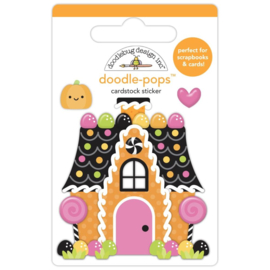 Doodlebug Doodle-Pops 3D Sticker Candy Cottage, Hey Pumpkin 