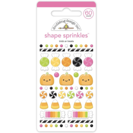 Doodlebug Sprinkles Adhesive Enamel Shapes Trick Or Treats, Hey Pumpkin  