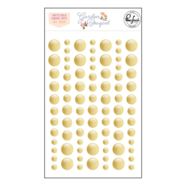 PinkFresh Enamel Dot Stickers Garden Bouquet - Gold  