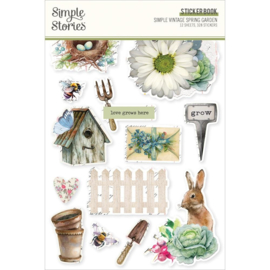 Simple Stories Sticker Book 12/Sheets Simple Vintage Spring Garden  