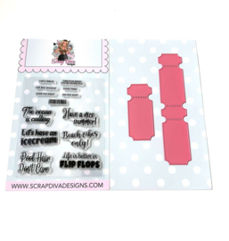 Scrapdiva Summer Ticket Stamp Set