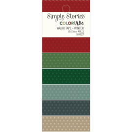 Simple Stories Color Vibe Washi Tape 6/Pkg Winter  