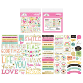 Doodlebug Odds & Ends Chit Chat Die-Cuts 6/Pkg Hello Again  